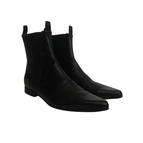 Underground England Black Leather Chelsea Winklepicker Boots Goth UK 10 / US 11 - Picture 7 of 15